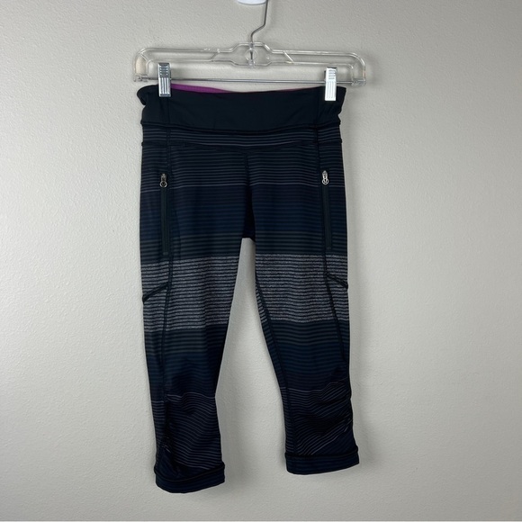 Lululemon Passion Crop II Leggings Om Stripe - Picture 2 of 6